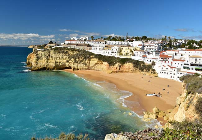 Praia de Carvoeiro plages