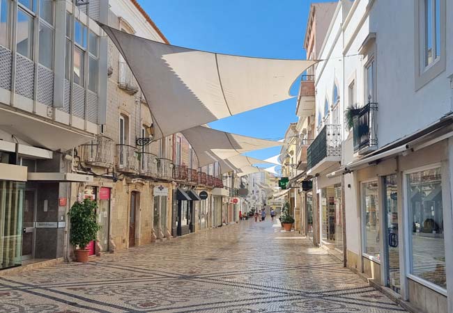 Rua de Santo António en Faro